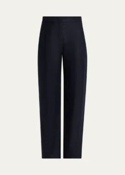 Giorgio ArmaniFlanella Cashmere Straight-Leg Pants