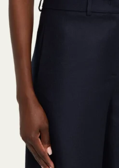 Giorgio ArmaniFlanella Cashmere Wide-Leg Pants