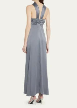 Giorgio ArmaniGathered Halter Silk Gown