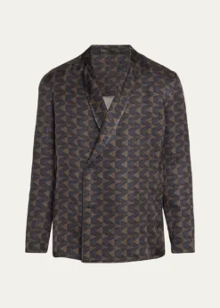 Giorgio ArmaniGeometric Single-Breasted Jacket