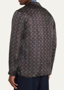 Giorgio ArmaniGeometric Single-Breasted Jacket