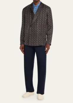 Giorgio ArmaniGeometric Single-Breasted Jacket