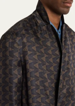 Giorgio ArmaniGeometric Single-Breasted Jacket