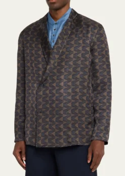 Giorgio ArmaniGeometric Single-Breasted Jacket