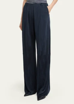 Giorgio ArmaniJacquard Jersey Straight-Leg Trousers