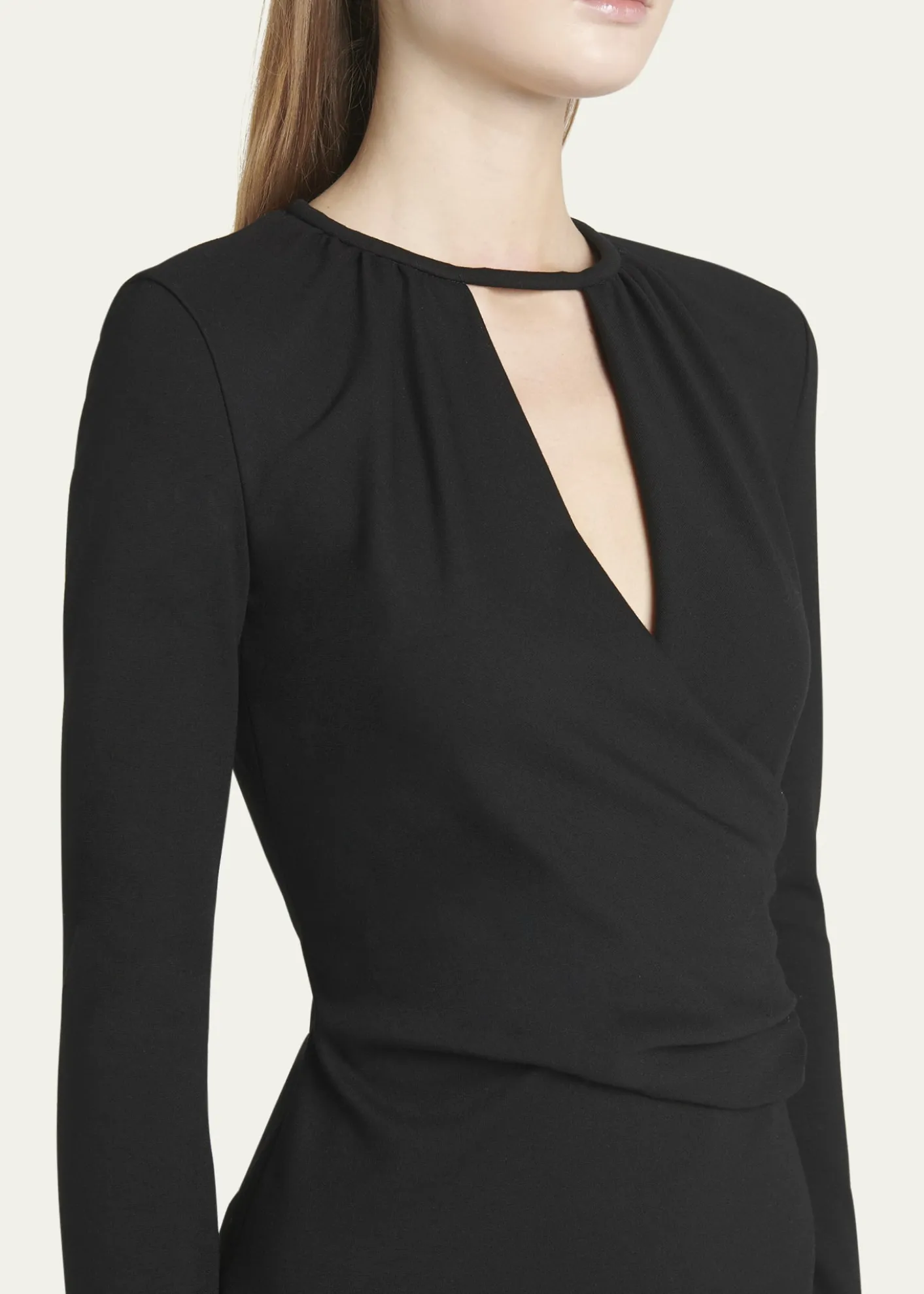 Giorgio ArmaniKeyhole Milano Jersey Sheath Dress