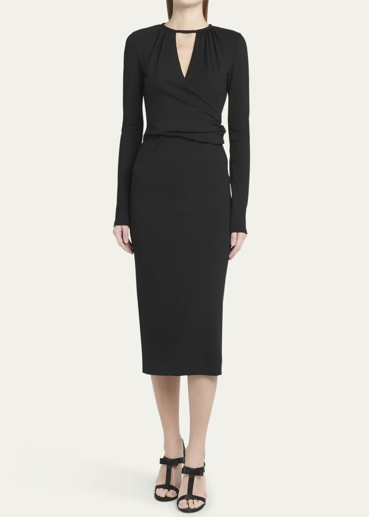 Giorgio ArmaniKeyhole Milano Jersey Sheath Dress