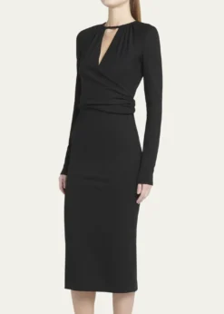 Giorgio ArmaniKeyhole Milano Jersey Sheath Dress