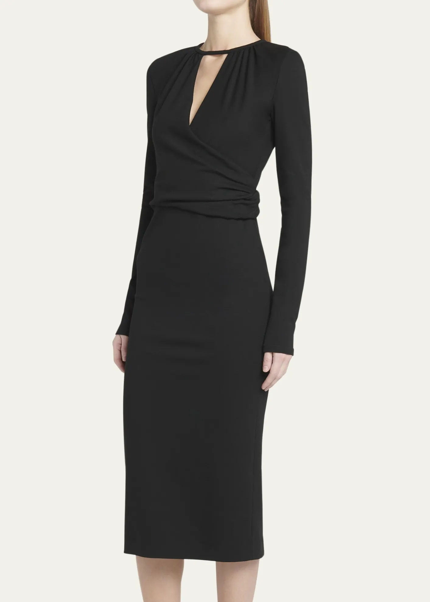 Giorgio ArmaniKeyhole Milano Jersey Sheath Dress