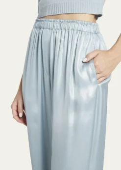 Giorgio ArmaniLaminated Viscose Satin Jogger Pants