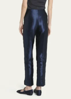 Giorgio ArmaniLinen Silk Straight-Leg Trousers