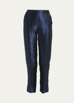 Giorgio ArmaniLinen Silk Straight-Leg Trousers