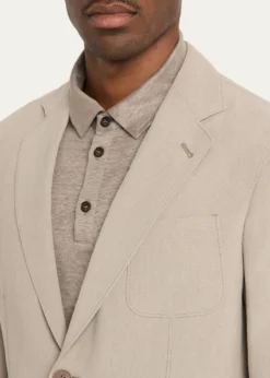 Giorgio ArmaniLinen Single-Breasted Jacket