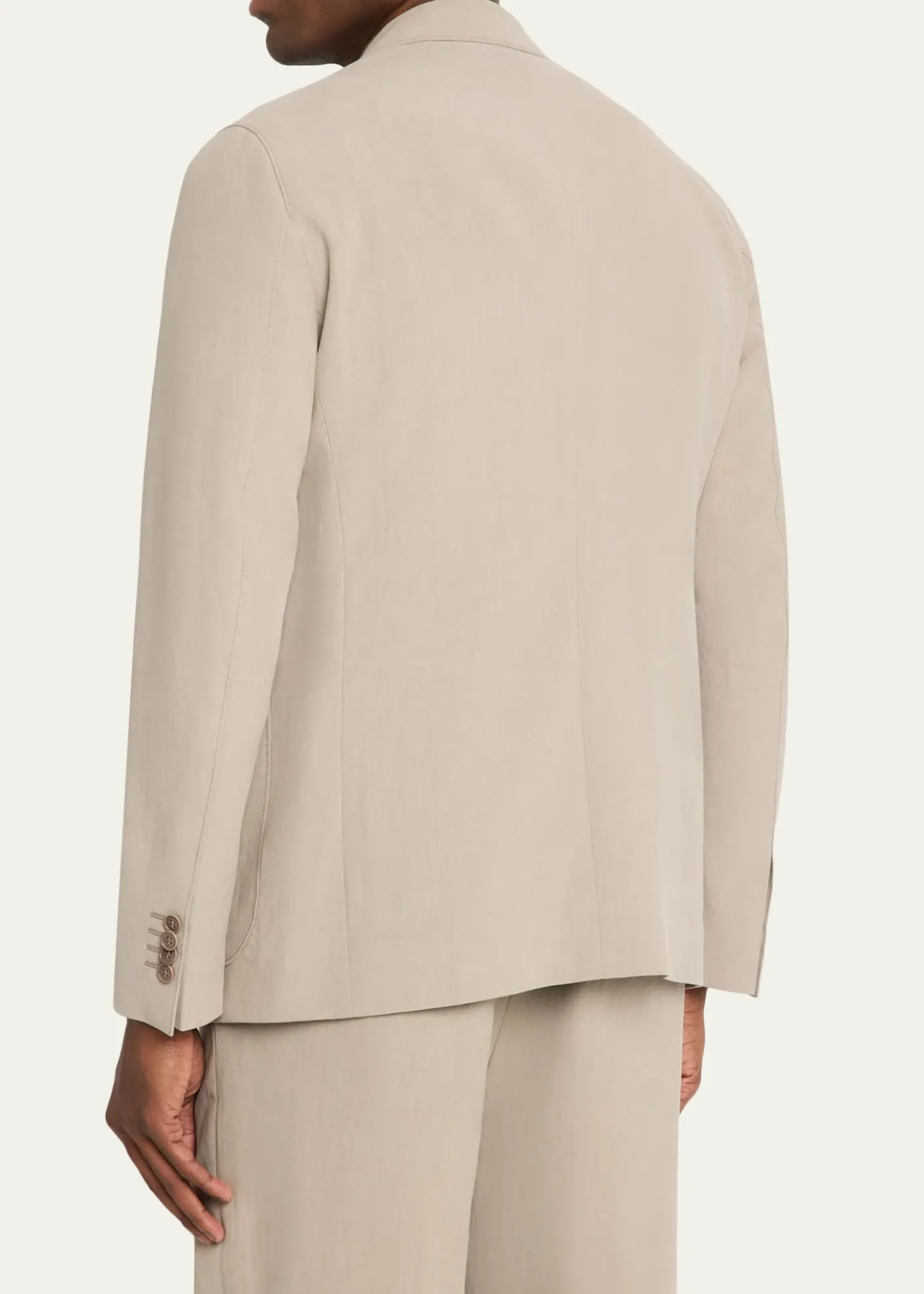 Giorgio ArmaniLinen Single-Breasted Jacket