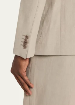 Giorgio ArmaniLinen Single-Breasted Jacket