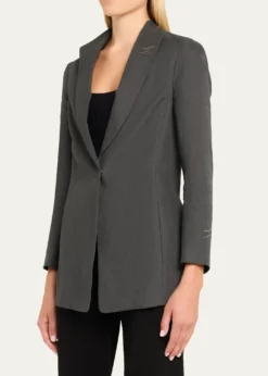 Giorgio ArmaniLinen Single-Breasted Blazer