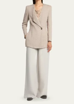 Giorgio ArmaniLinen Straight-Leg Trousers