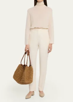 Giorgio ArmaniMedium Raffia Shopping Tote Bag