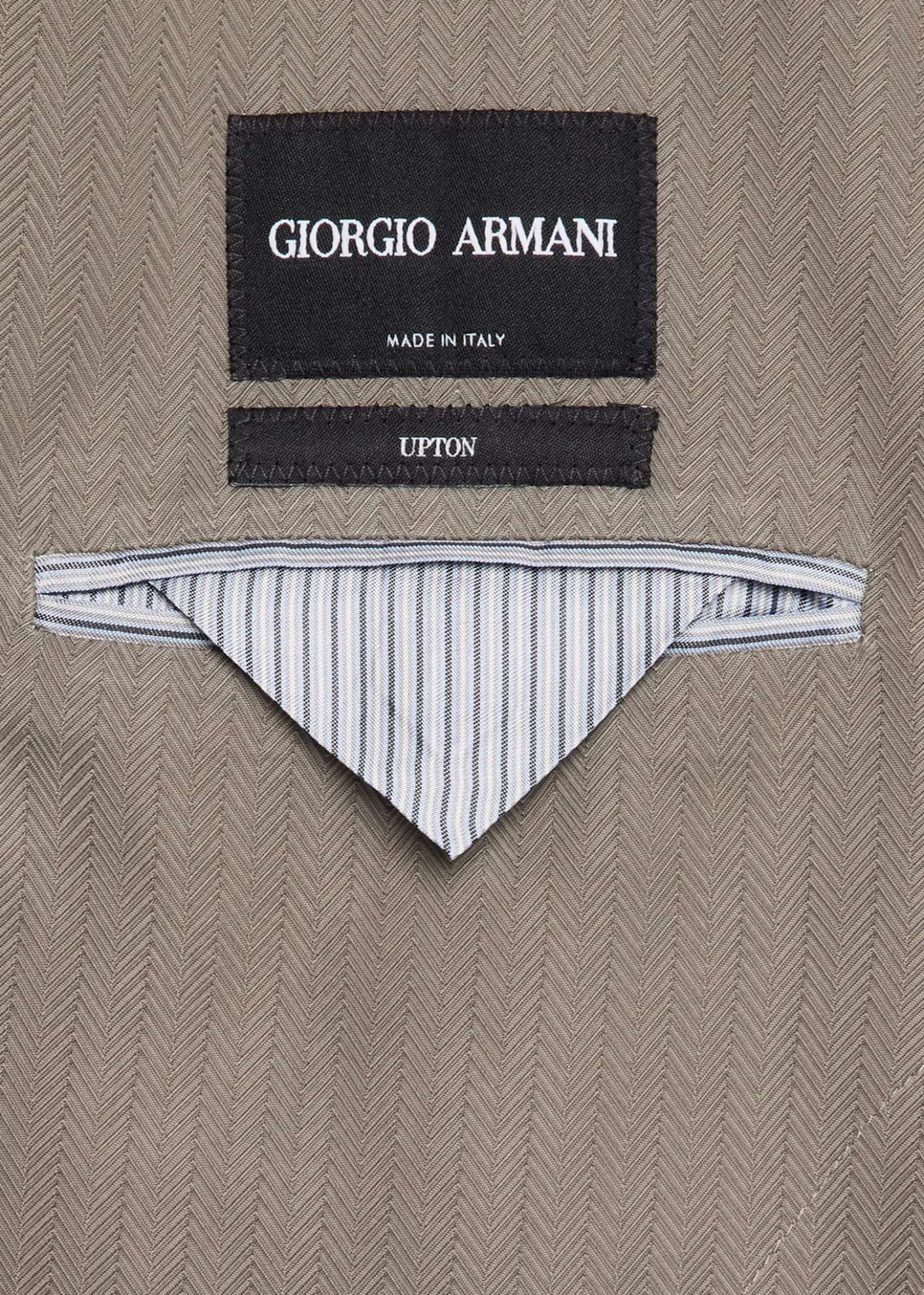 Giorgio ArmaniMen's Chevron Cupro Patch-Pocket Blazer