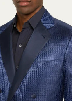 Giorgio ArmaniMen's Chevron Double-Breasted Dinner Jacket