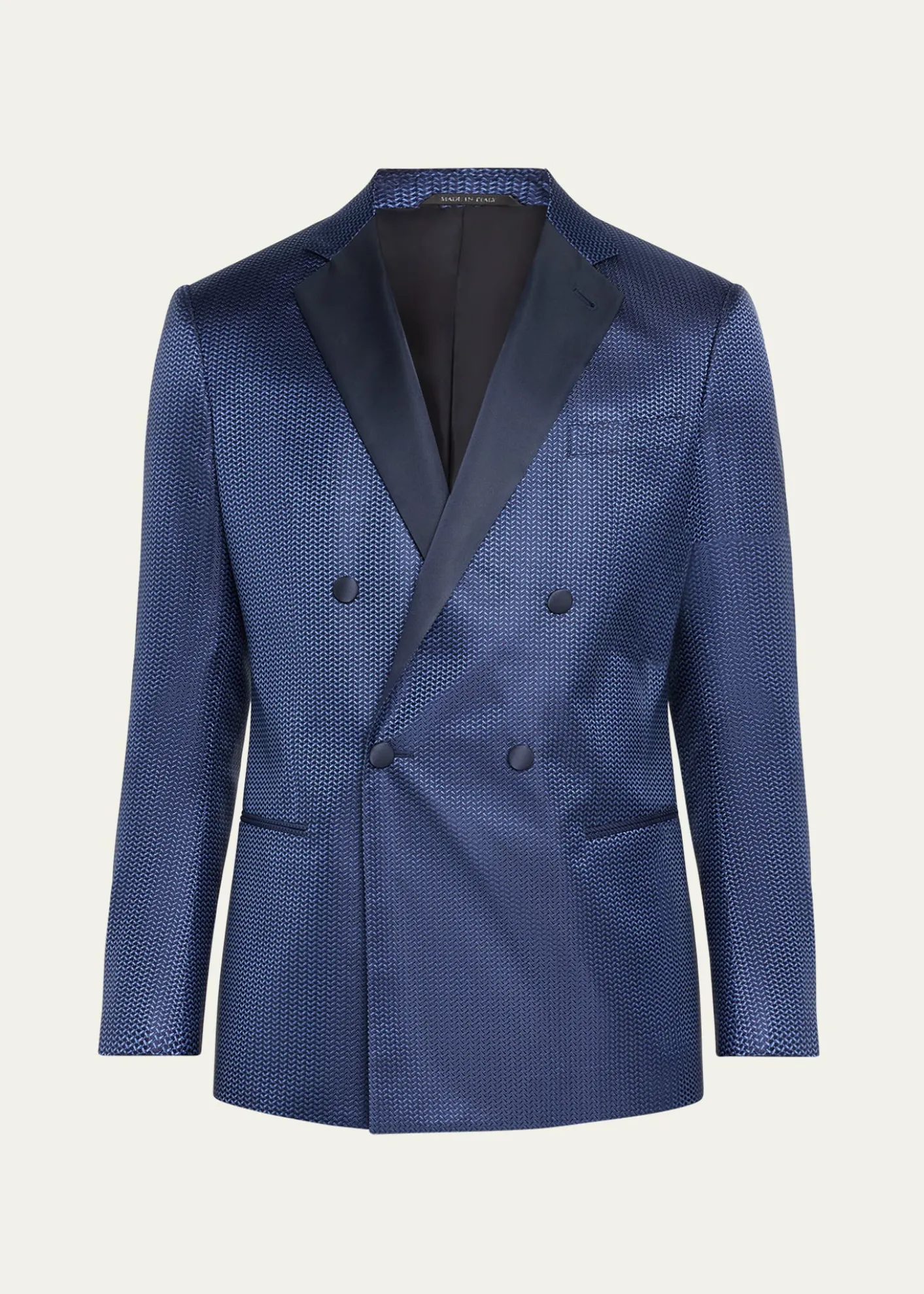 Giorgio ArmaniMen's Chevron Double-Breasted Dinner Jacket