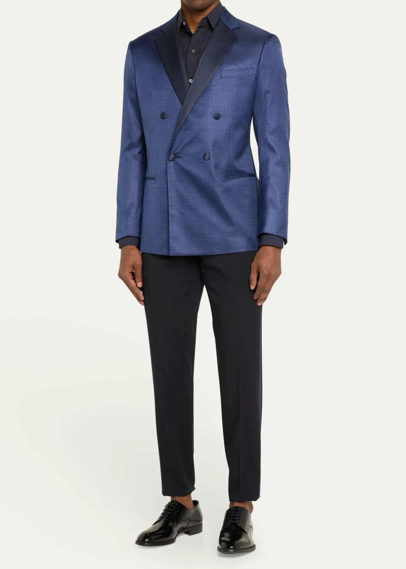 Giorgio ArmaniMen's Chevron Double-Breasted Dinner Jacket