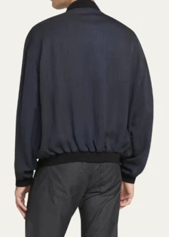 Giorgio ArmaniMen's Chevron Utility Bomber Jacket