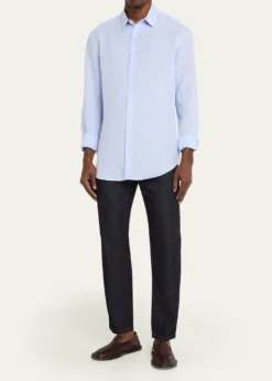 Giorgio ArmaniMen's Classic-Fit Linen Sport Shirt