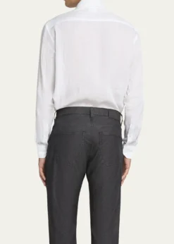 Giorgio ArmaniMen's Classic Solid Linen Sport Shirt