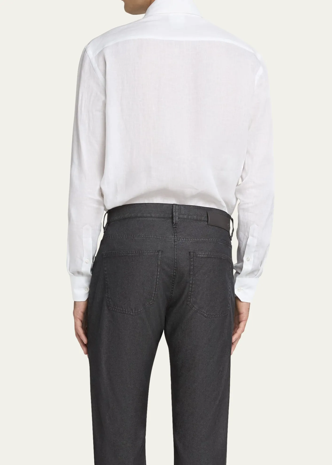 Giorgio ArmaniMen's Classic Solid Linen Sport Shirt