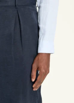 Giorgio ArmaniMen's Cotton and Lyocell Pleated Wide-Leg Trousers