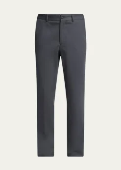 Giorgio ArmaniMen's Cotton and Cashmere Slim Flat-Front Trousers