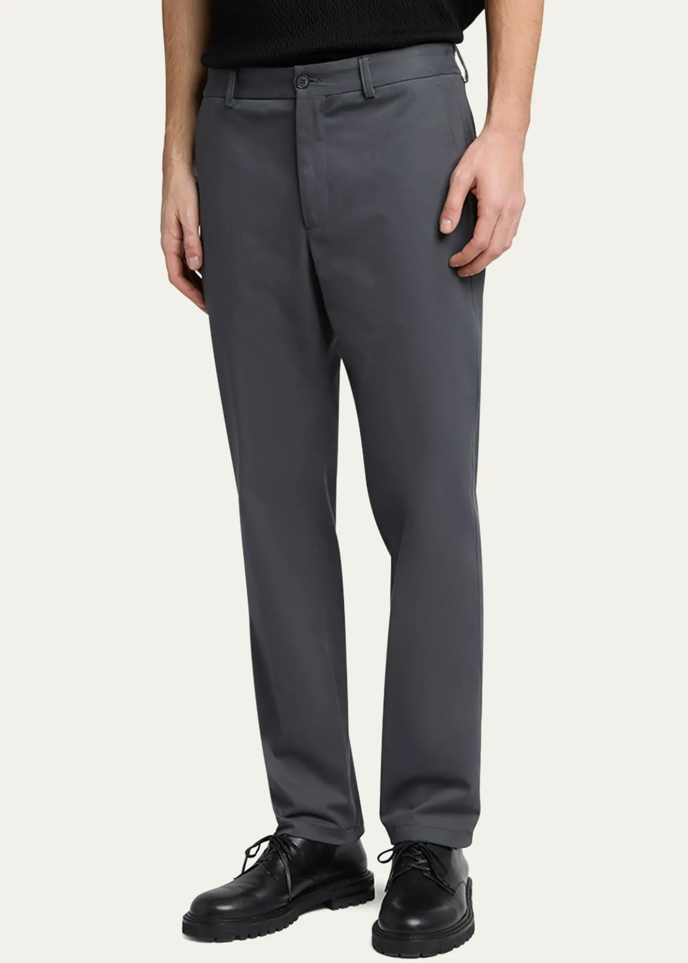 Giorgio ArmaniMen's Cotton and Cashmere Slim Flat-Front Trousers