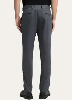 Giorgio ArmaniMen's Cotton and Cashmere Slim Flat-Front Trousers