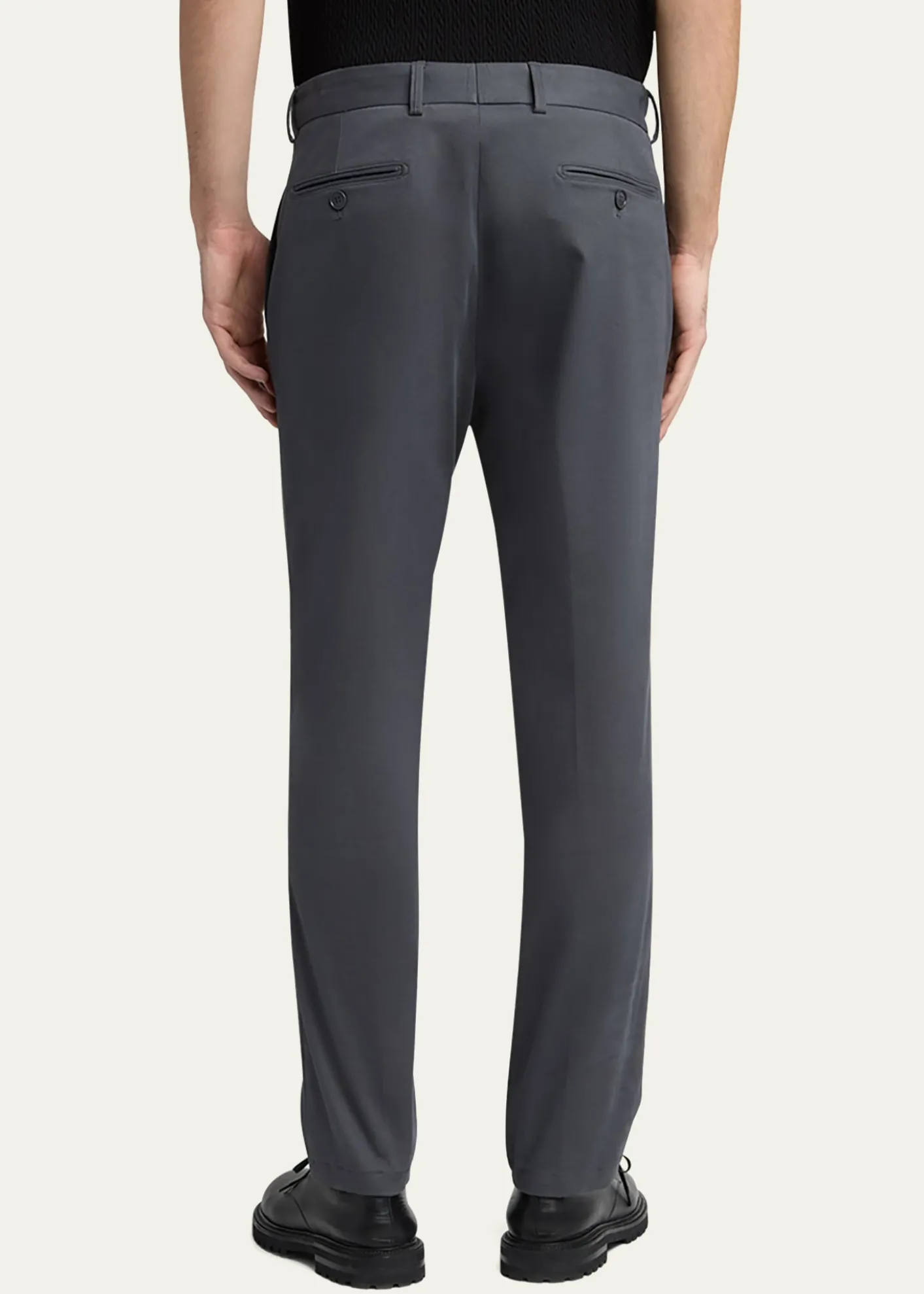 Giorgio ArmaniMen's Cotton and Cashmere Slim Flat-Front Trousers