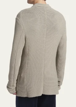 Giorgio ArmaniMen's Cotton-Blend Knit Patch Pocket Knit Blazer
