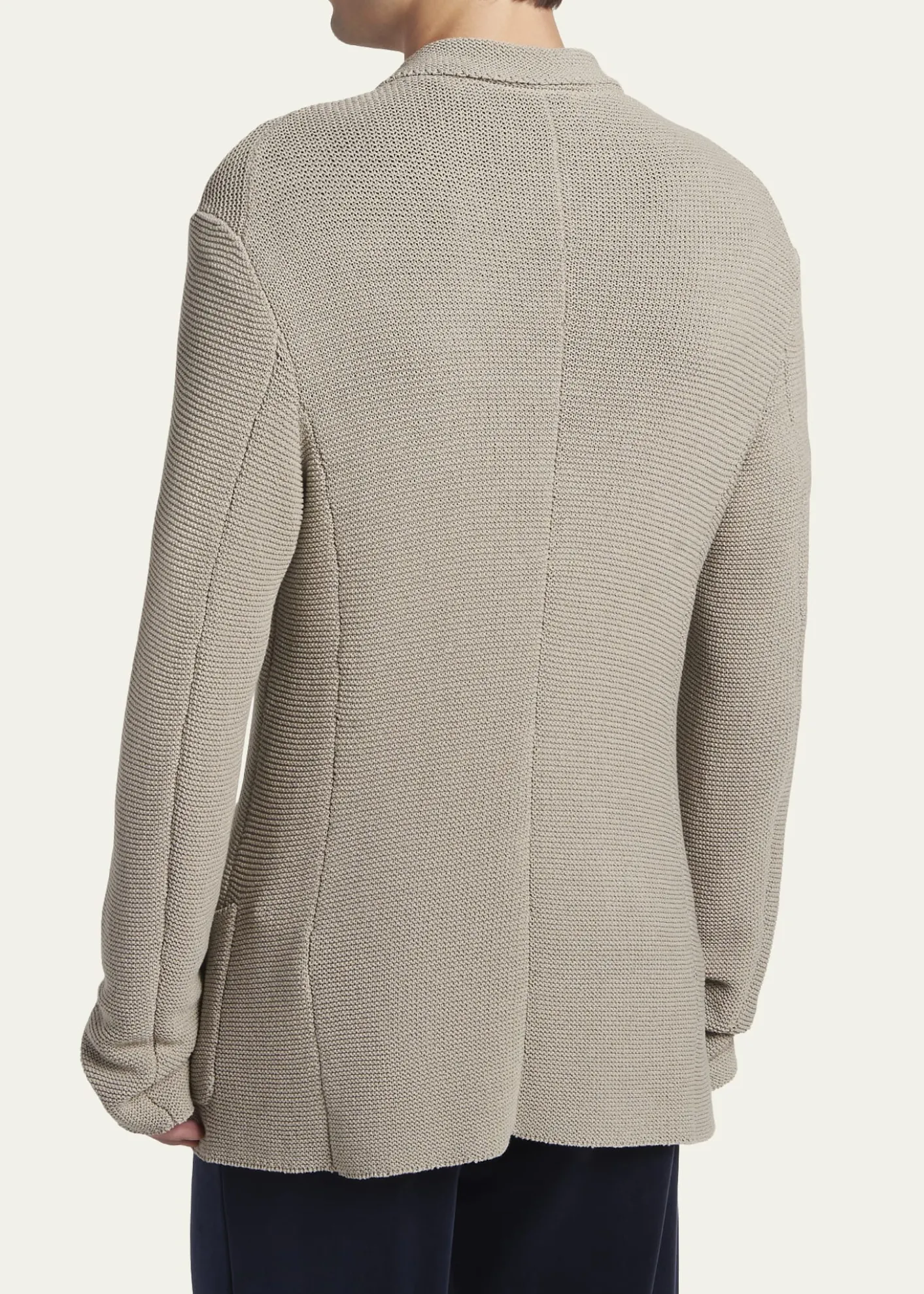Giorgio ArmaniMen's Cotton-Blend Knit Patch Pocket Knit Blazer