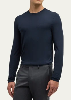 Giorgio ArmaniMen's Cotton Long-Sleeve Crewneck T-Shirt