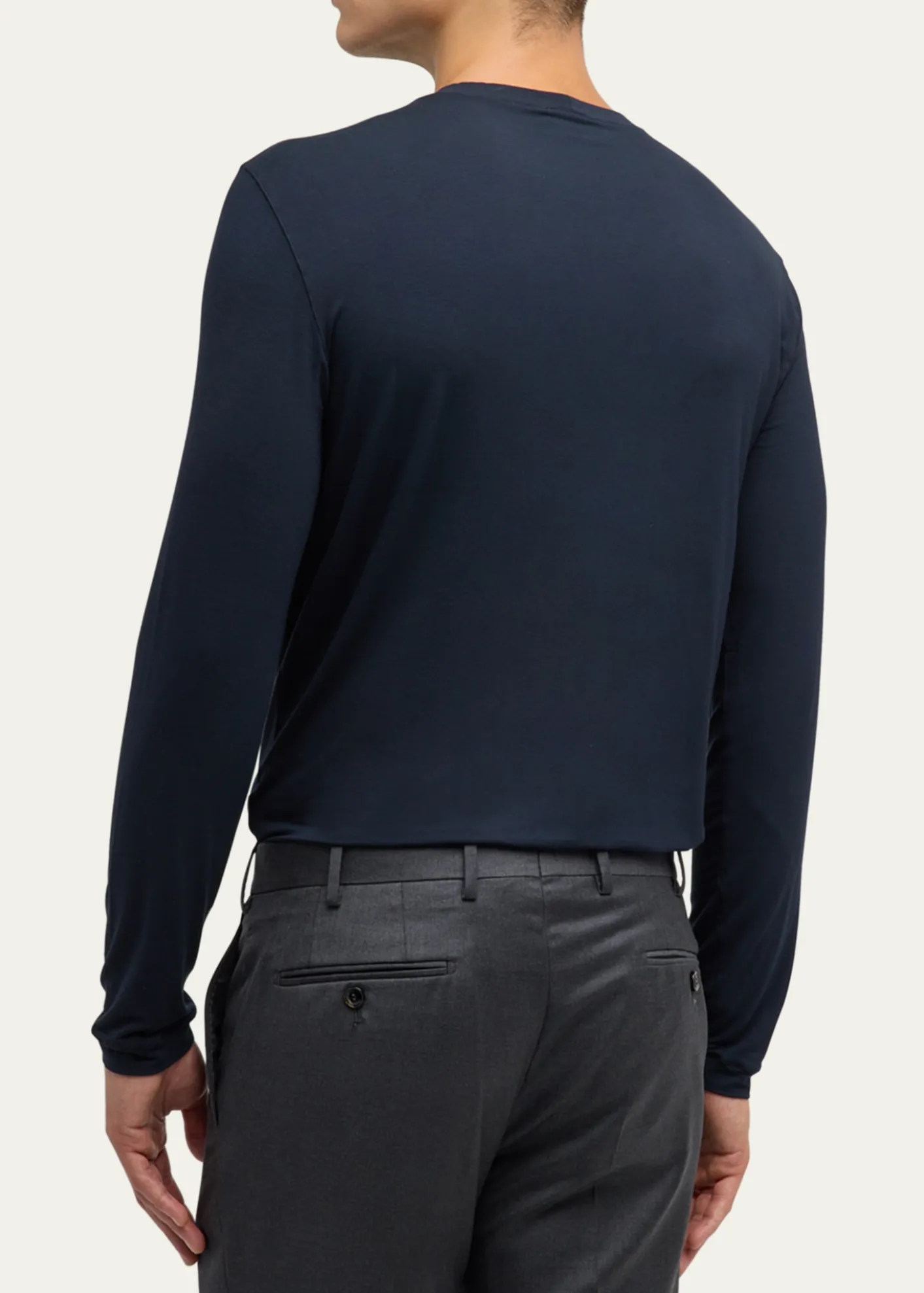 Giorgio ArmaniMen's Cotton Long-Sleeve Crewneck T-Shirt