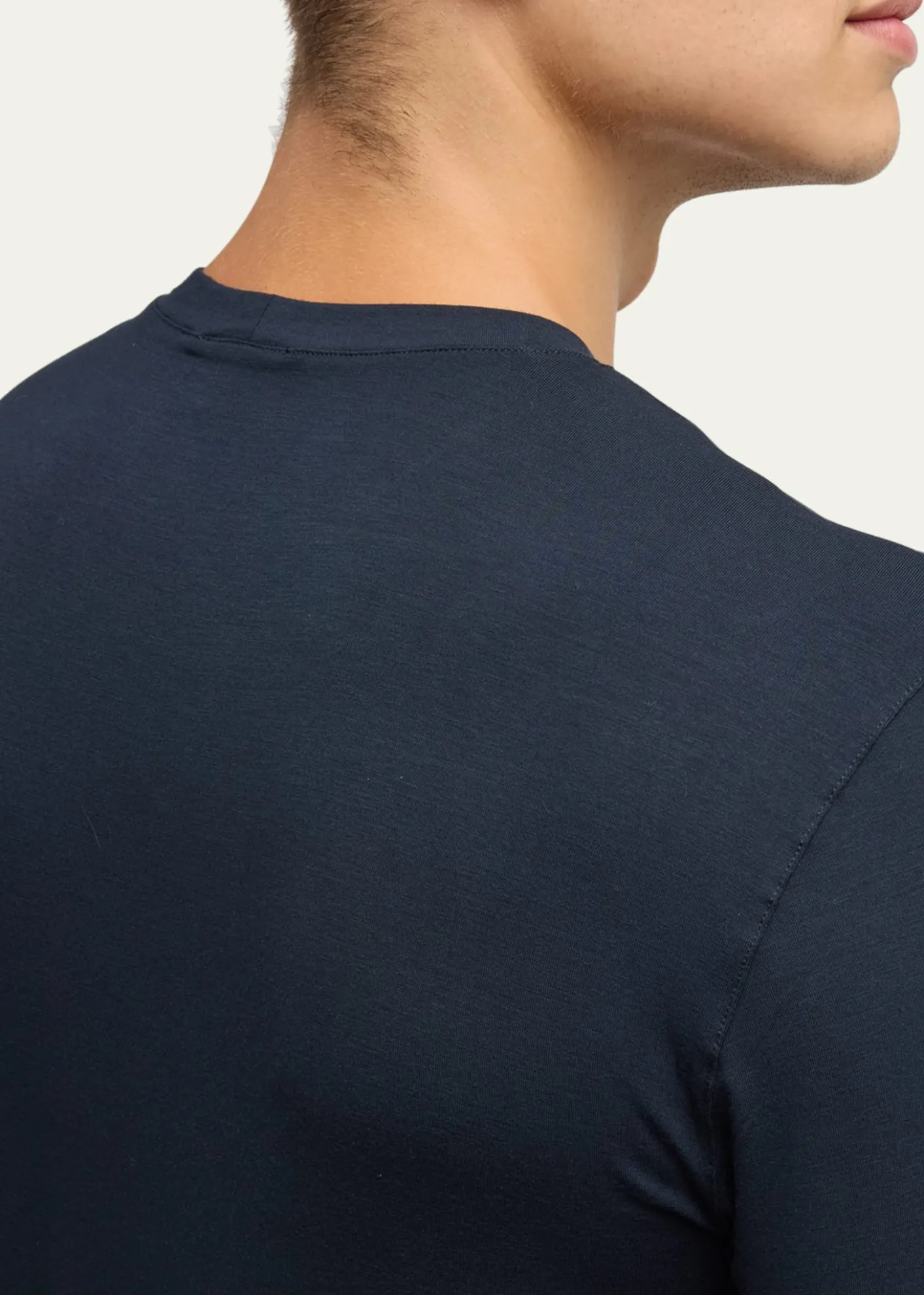Giorgio ArmaniMen's Cotton Long-Sleeve Crewneck T-Shirt