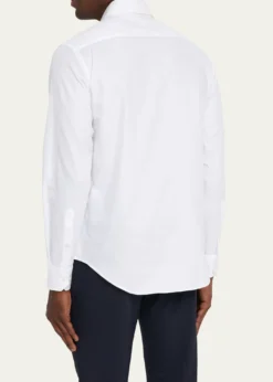 Giorgio ArmaniMen's Cotton Tonal Dot Dress Shirt