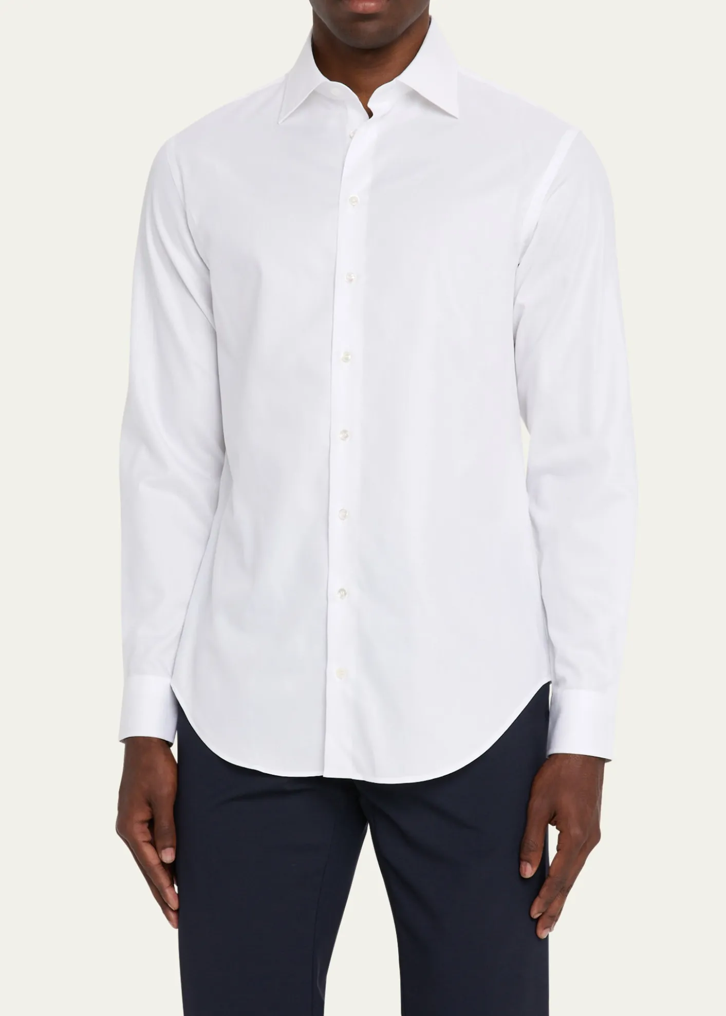 Giorgio ArmaniMen's Cotton Tonal Dot Dress Shirt
