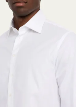 Giorgio ArmaniMen's Cotton Tonal Dot Dress Shirt
