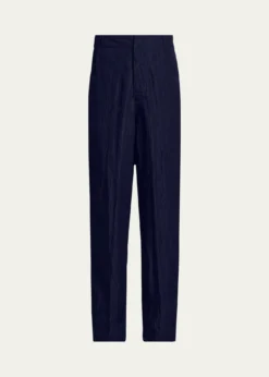 Giorgio ArmaniMen's Crinkled Viscose Trousers