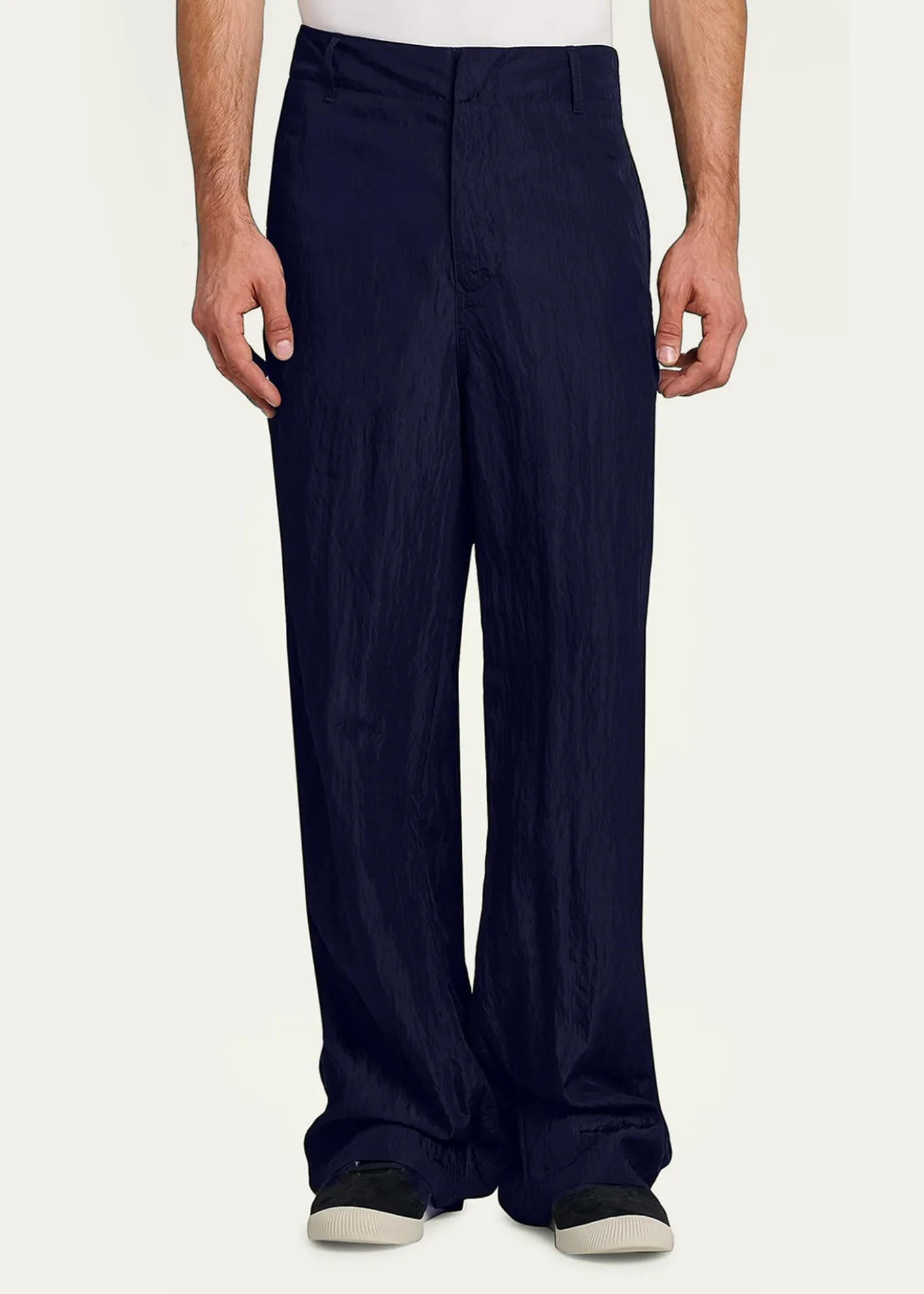 Giorgio ArmaniMen's Crinkled Viscose Trousers