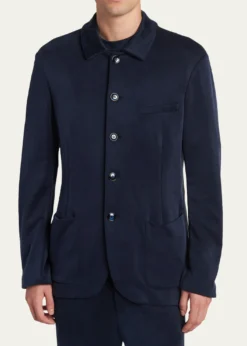 Giorgio ArmaniMen's Cupro Blend Patch-Pocket Blazer