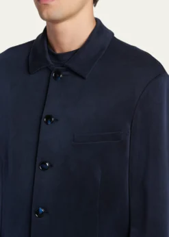 Giorgio ArmaniMen's Cupro Blend Patch-Pocket Blazer