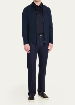 Giorgio ArmaniMen's Dark-Wash Denim Straight-Leg Jeans