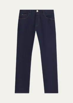 Giorgio ArmaniMen's Dark-Wash Denim Straight-Leg Jeans