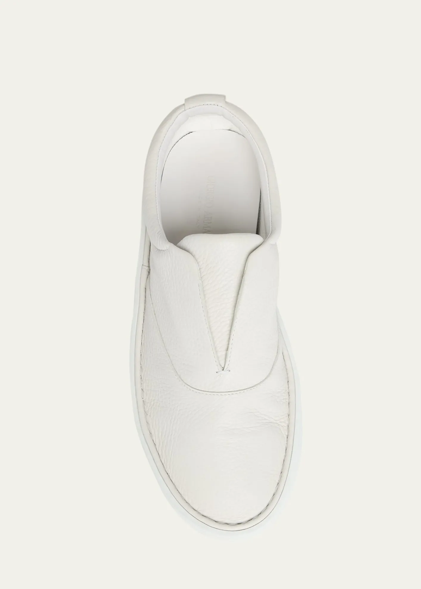 Giorgio ArmaniMen's Deerskin Slip-On Sneakers